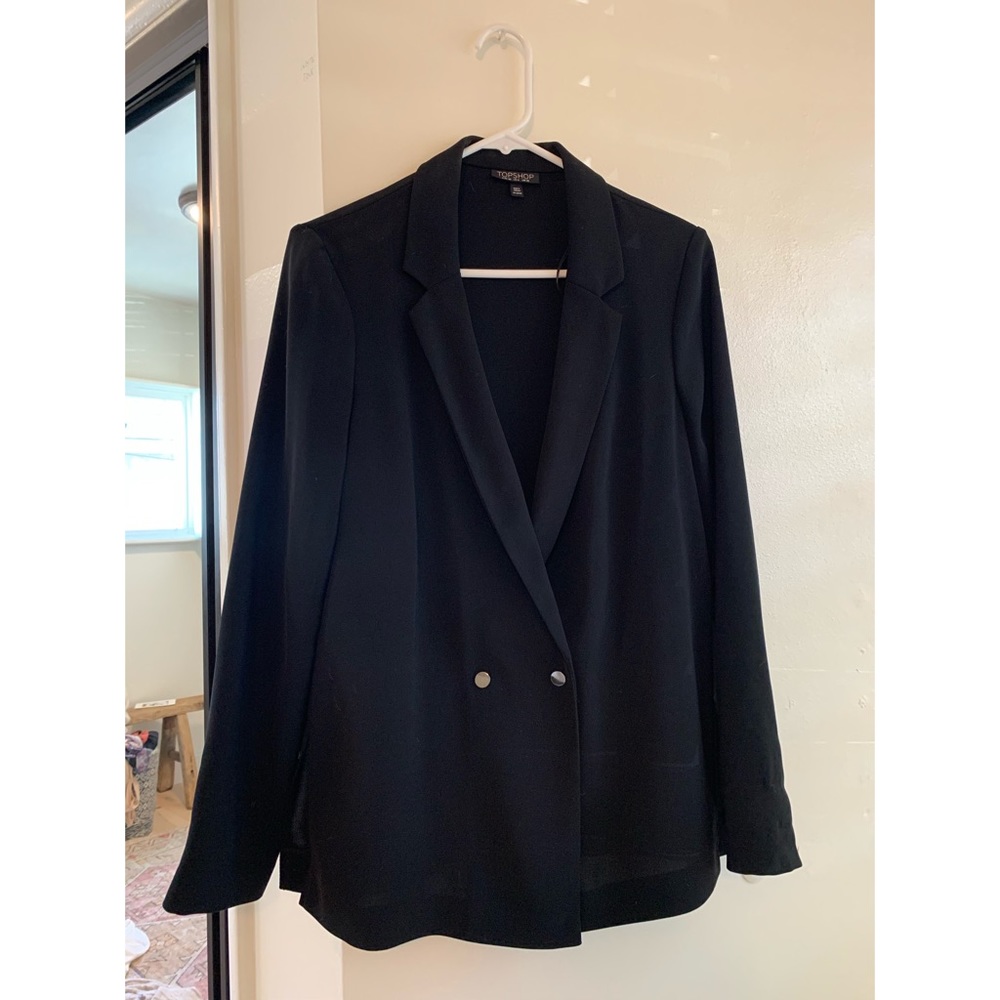 Topshop Black Boyfriend Blazer